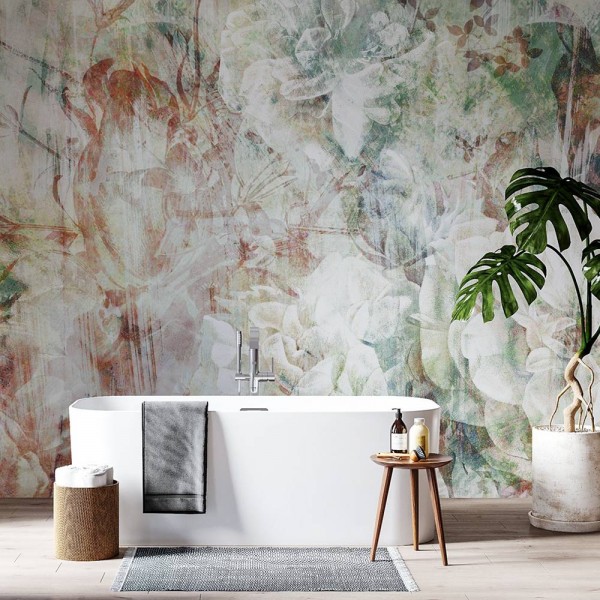 Tapet Floral Pastel Abstract