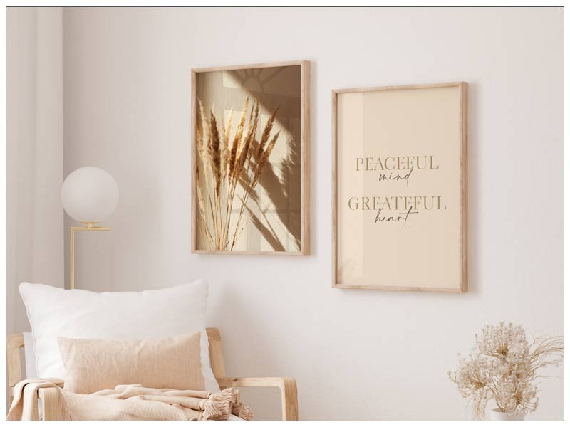 Set tablouri, canvas Pampas Peaceful Mind