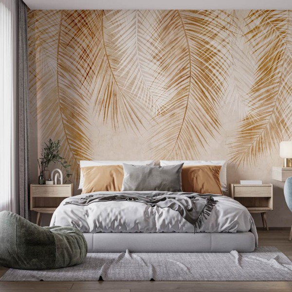 Tapet frunze tropicale abstracte