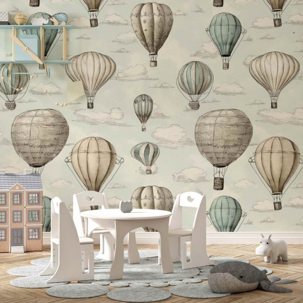 Tapet pentru copii Baloane cu aer cald