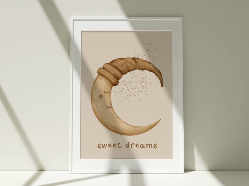 Tablou in tonuri calde si neutre pentru camera copiilor