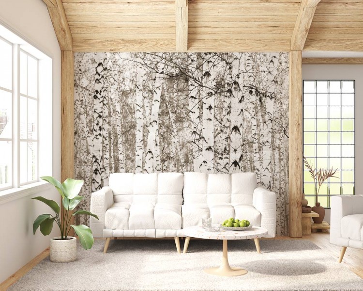 Tapet Premium Graphite Forest