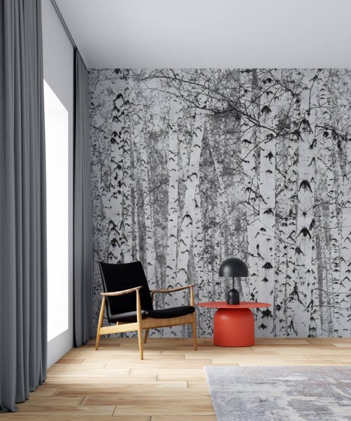 Tapet Premium Graphite Forest
