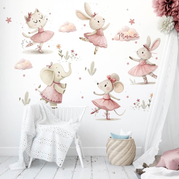 Sticker textil Animalute Balerine