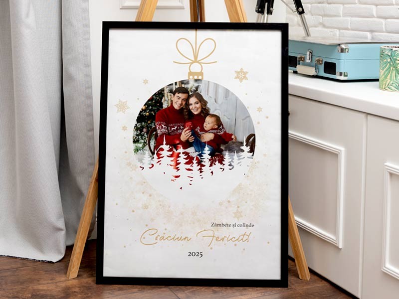 Tablou colaj personalizat cu fotografiile tale de Craciun