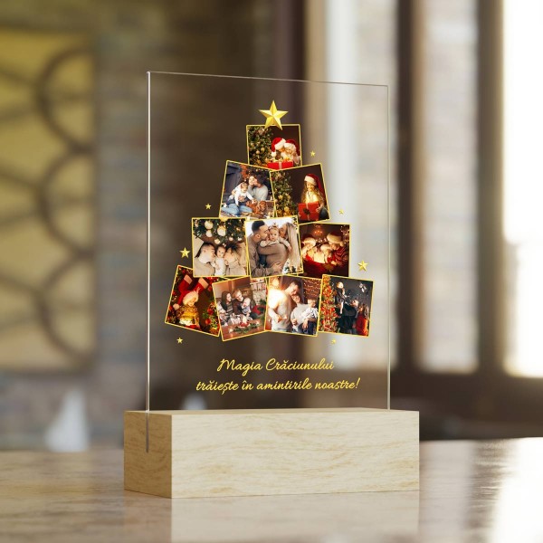 Placheta sticla acrilica Hexagon