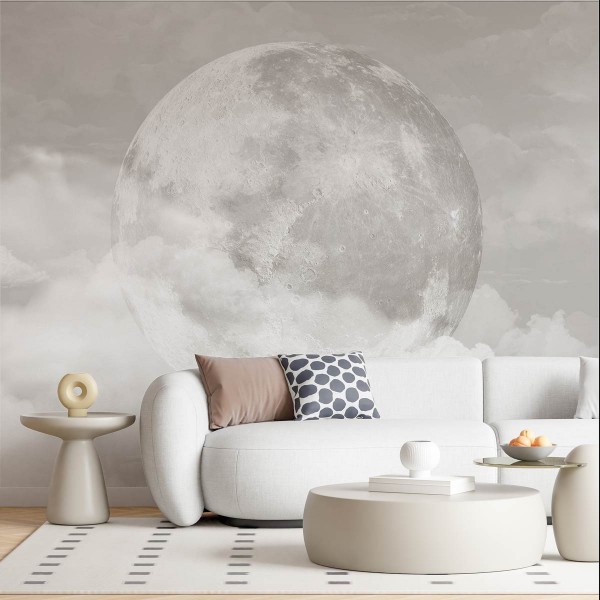 Tapet Premium Soft Glow Moon Light Grey