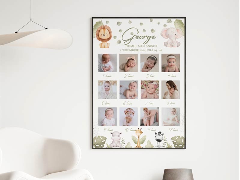 Tablou personalizat prima aniversare 1 an