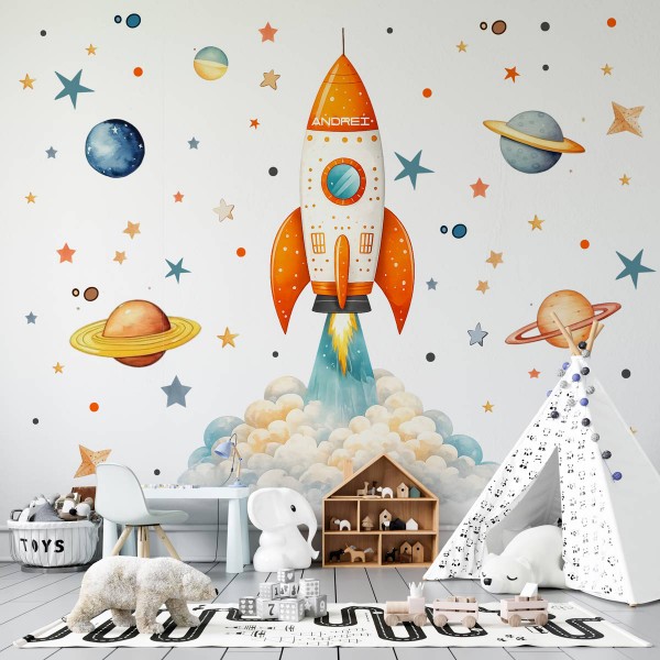 Sticker textil Racheta