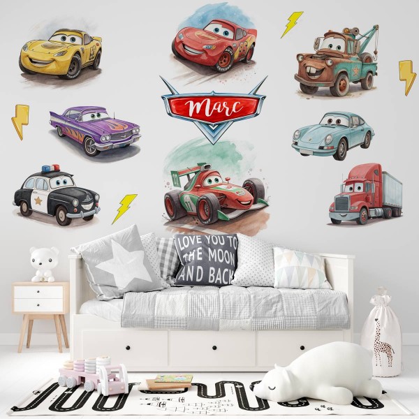 Sticker textil Masini vesele