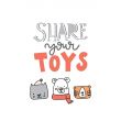 Tablou cu mesaje emotionate camera copilului Share your toys