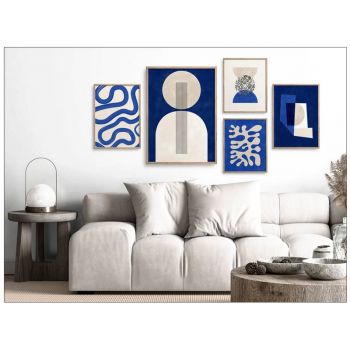Tablou Abstract Art | Royal Blue Matisse inspired no.1