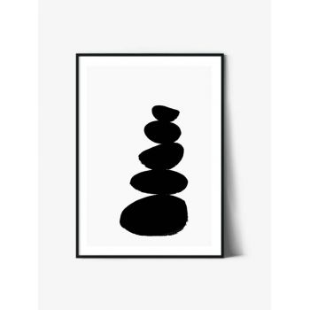 Tablou Abstract Art Abstract Black Stones