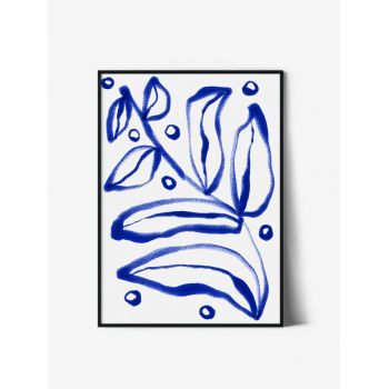 Tablou Scandinavian Art | Abstract Blue Flowers