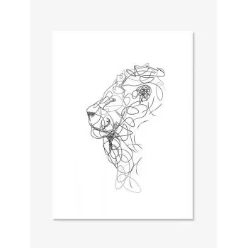 Tablou Line Art Lion