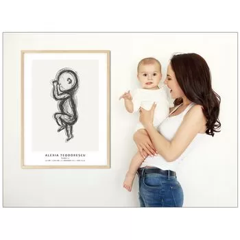 Baby Birth Poster - Tablou personalizat bebelus la nastere