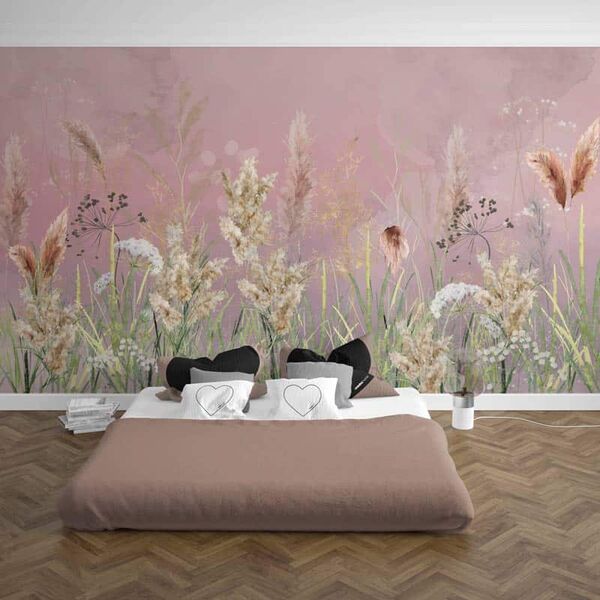 Tapet flori apus - abstract