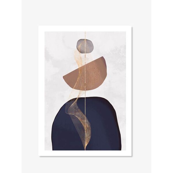 Tablou Abstract Art Golden Shapes