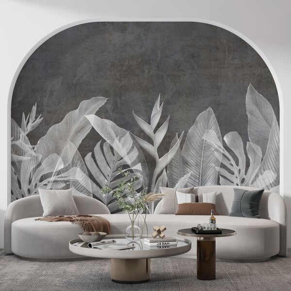 Tapet textura beton frunze