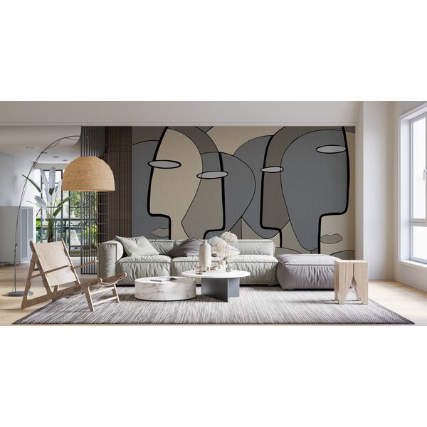 Tapet Abstract Geometric Face