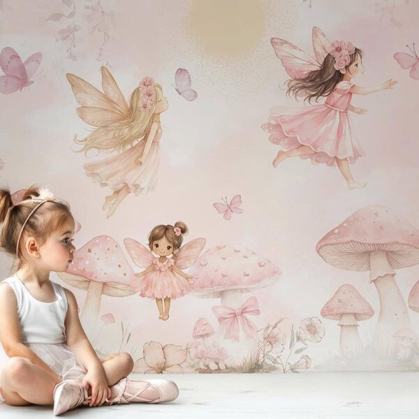 Tapet pentru copii Butterfly Kiss