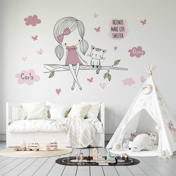 Sticker textil Fetita Pisicuta