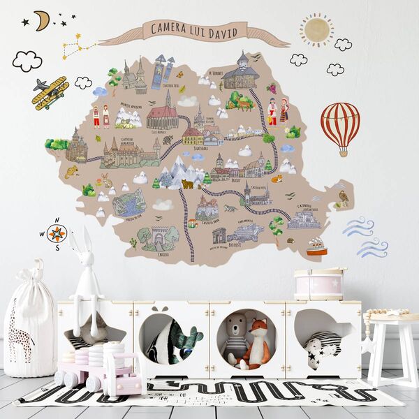 Sticker de perete harta Romaniei