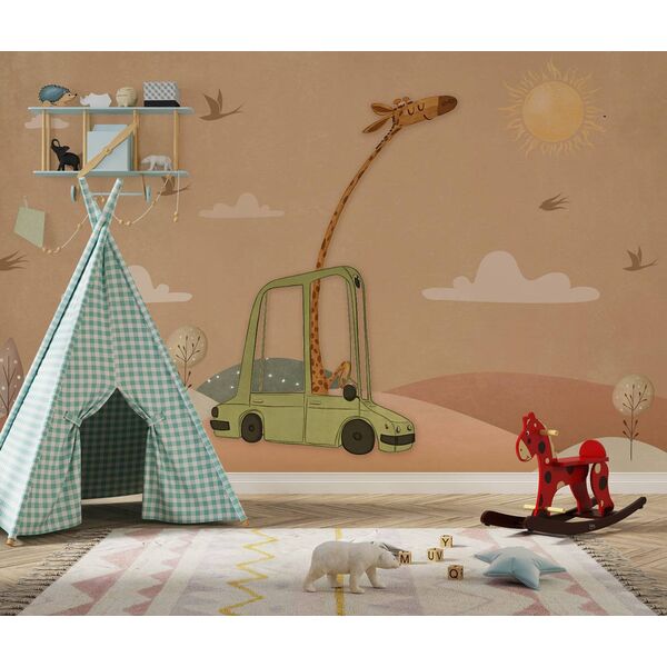 Tapet pentru copii Giraffe in the Car
