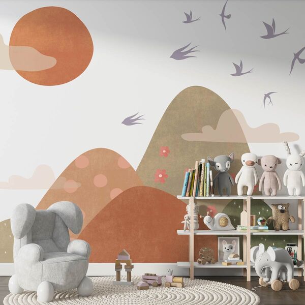 Tapet pentru copii Serene Sunset Hills