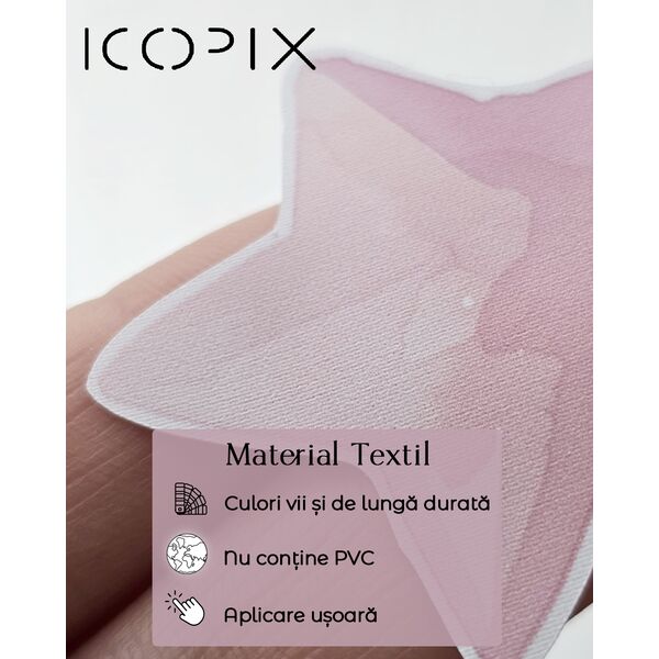 Sticker material textil repozitionabil