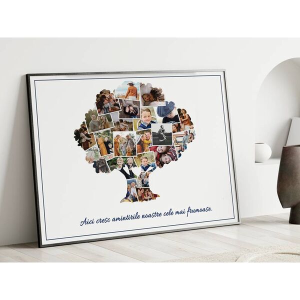 Tablou colaj personalizat cu fotografiile tale copac