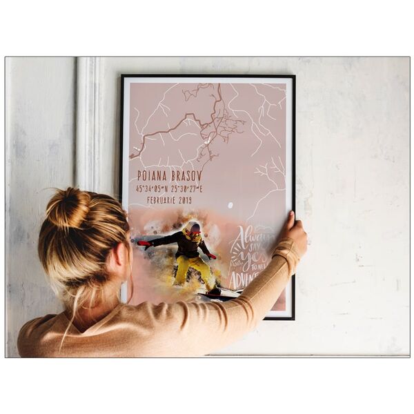 Tablou personalizat MAP cu fotografie, canvas