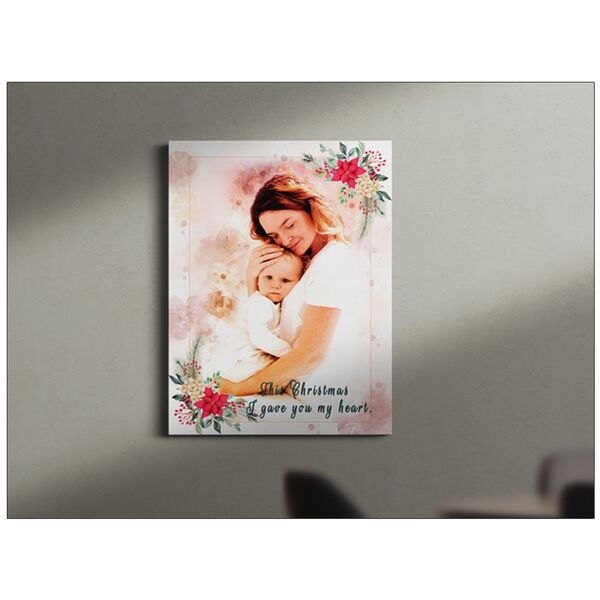 Tablou personalizat pentru Craciun in stil watercolor